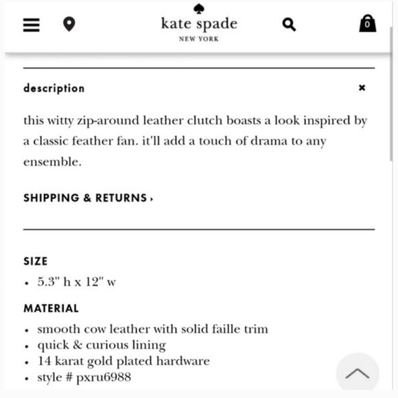 Kate Spade Dress the Part black Fan Clutch purse nwot - Picture 8 of 8